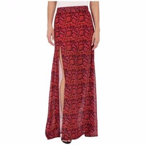 Mumu Mick Slit Skirt Popsicle Python Snake Print